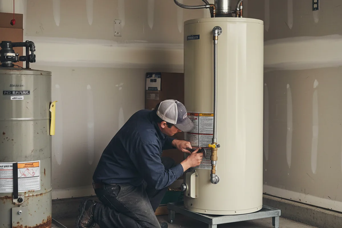 Water heater and shutoff valve replacement in North Stonington